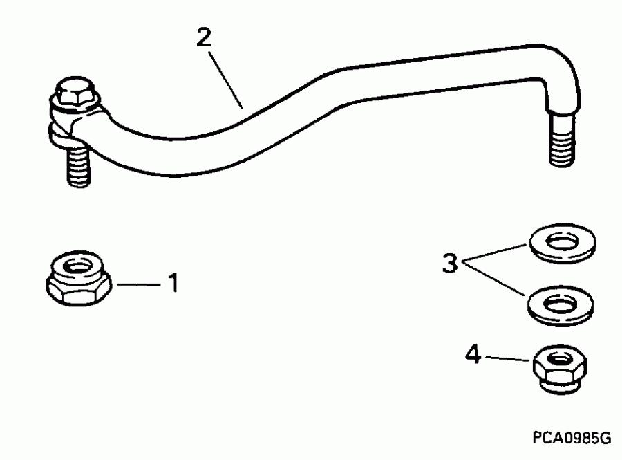 ��������� ����� Evinrude E8FRXECA 1998  - eering Link Kit