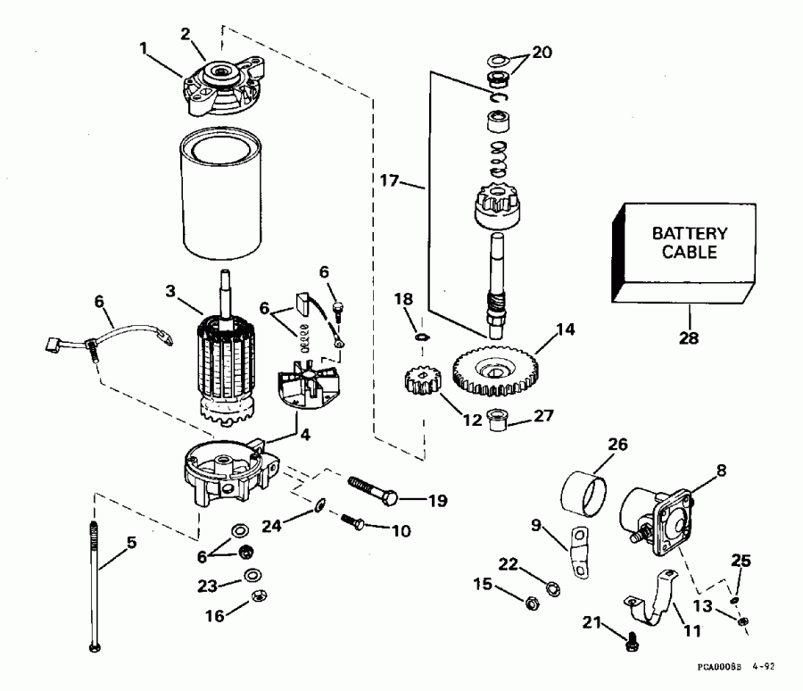 ��������� ��������� EVINRUDE HE10FELECA 1998  - ectric Primer System