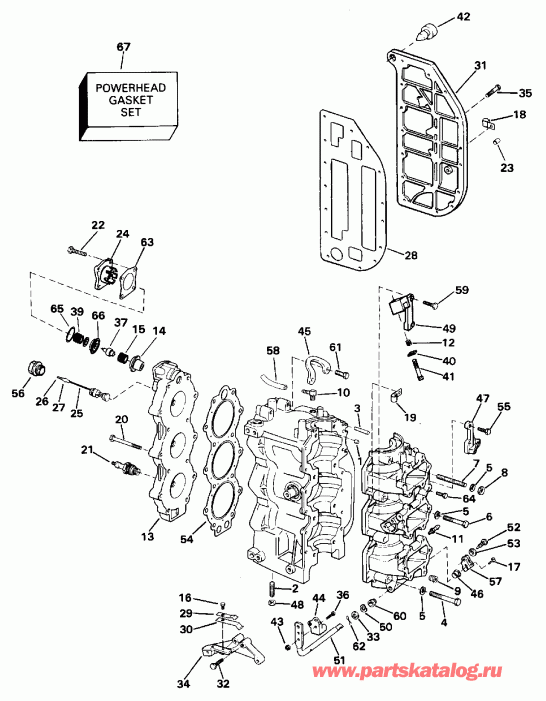�������� ��������� ����� Evinrude HE115SLECM 1998  - el Bracket & Components / el ��������� & Components