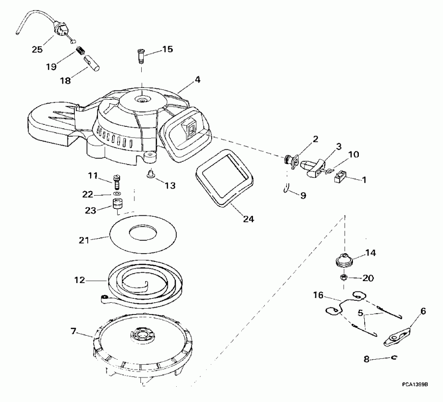 �������� ��������� ����� Evinrude HE5FRECA 1998  - wind Starter