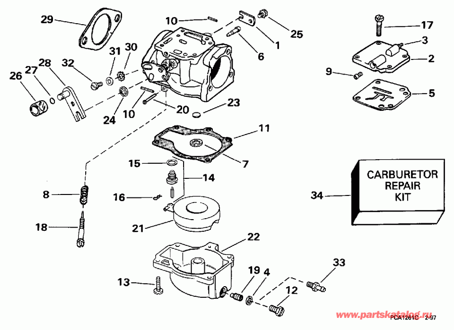 ��������� �������� ����� Evinrude HE5FRLECA 1998  - eering Handle / ee������ Handle