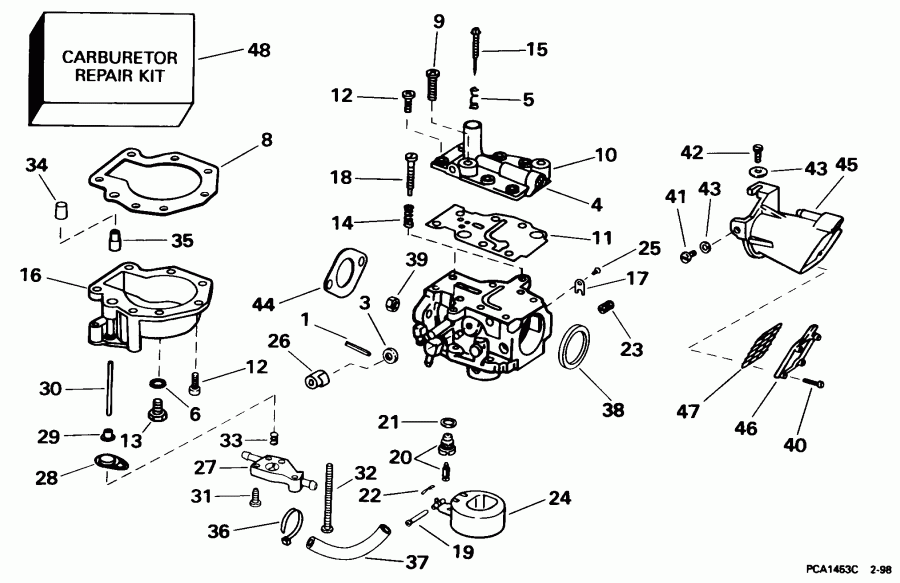 ����� EVINRUDE L10FRELECM 1998  - 15 Hp