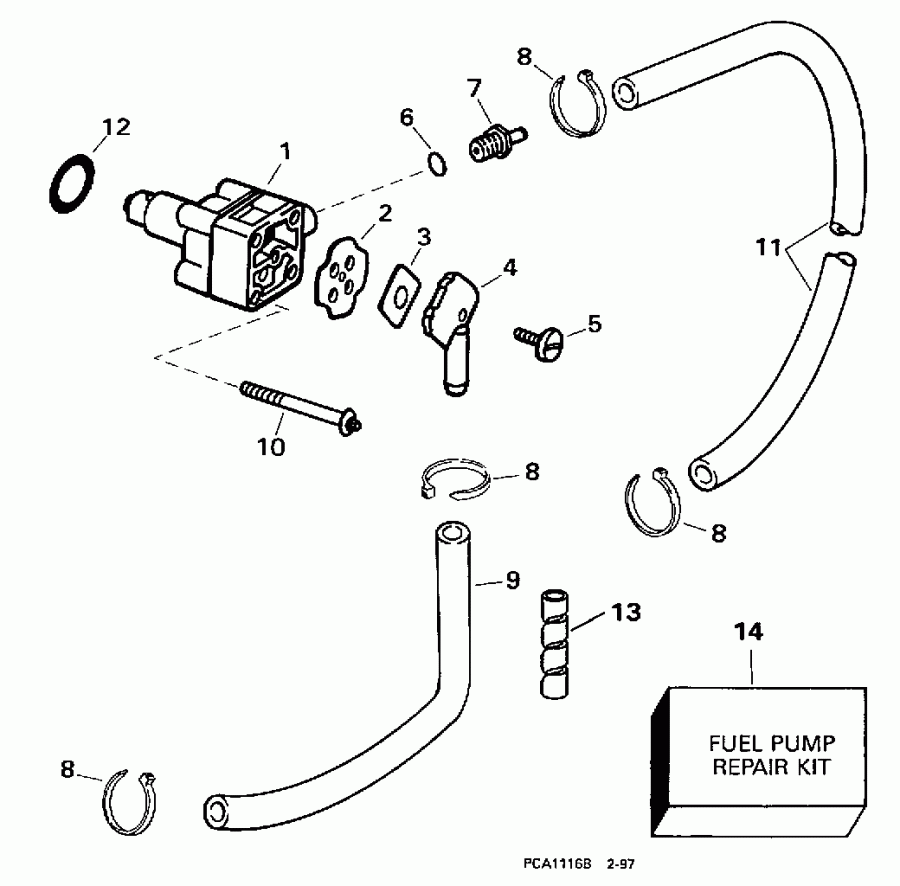 �������� ����� EVINRUDE L10FRELECM 1998  - el Pump - el �����