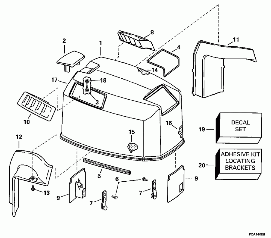 ��������� ����� EVINRUDE SE105RWLH 1998  - gine ������ - gine Cover