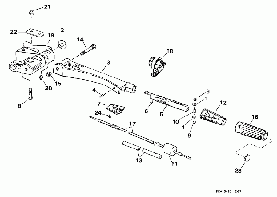 �������� ����� Evinrude SE105RWLH 1998  - ee������ Handle