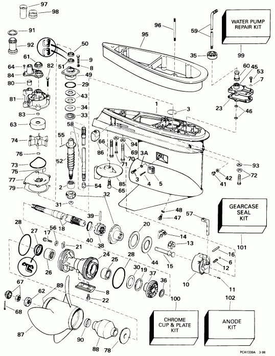 ��������� ����� Evinrude SE105RWYH 1998  - arcase - arcase