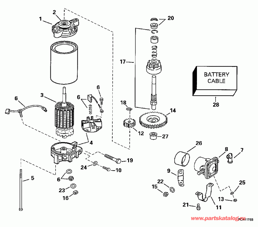 ��������� ����� Evinrude SE105WELV 1998  - ectric Starter & Solenoid - ectric ������� & Solenoid