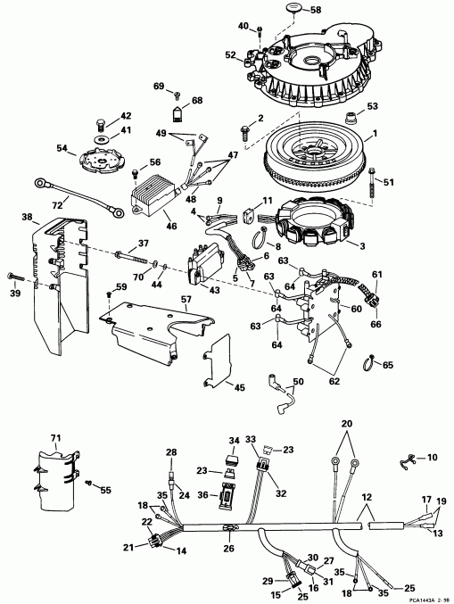 �������� ��������� ����� EVINRUDE SE105WELV 1998  - 105wrp Models /  105wrp Models