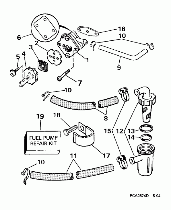 �������� ����� Evinrude SE105WRPXV 1998  -  105wrp Models / 105wrp Models
