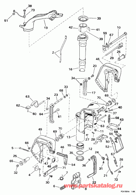 �������� ����� Evinrude SE10RPLY 1998  - dsection - dsection