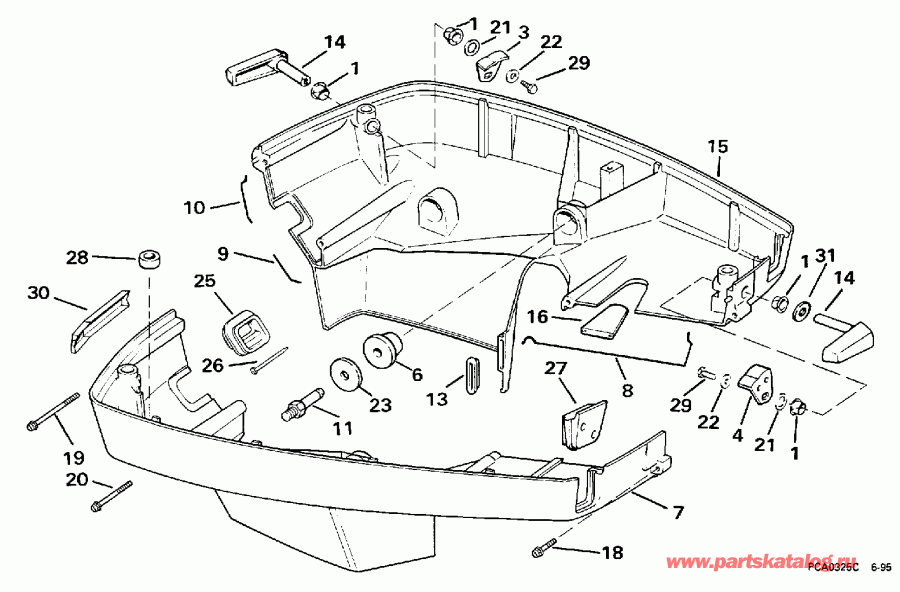 �������� ����� Evinrude SE125WTPXN 1998  - wer Engine Cover
