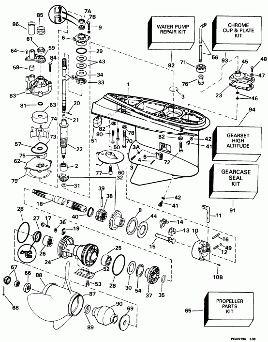 ��������� ����� EVINRUDE SE150WTPLY 1998  - arcase / arcase