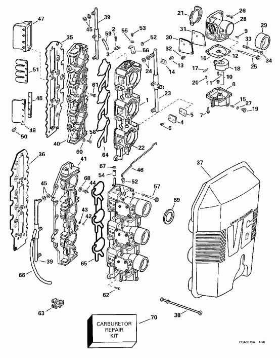 ����� ������� SE150WTPXY 1998  - rburetor & Intake Manifold