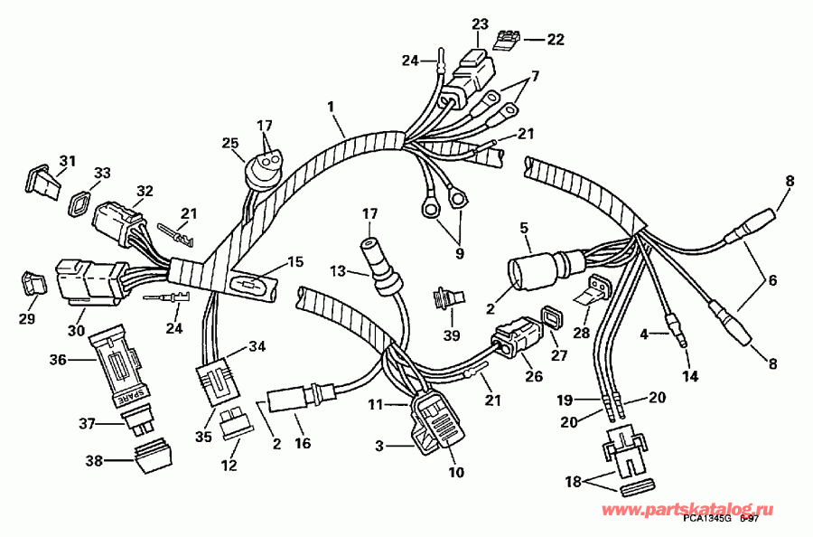 ��������� ��������� Evinrude SE150WTPXY 1998  - tor ���� �������� - tor Harness