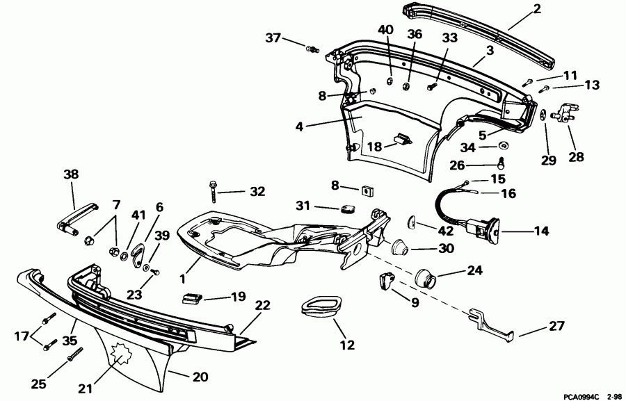 �������� ��������� ����� Evinrude SE15RPLC 1998  - wer Engine Cover