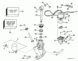 ���������������� ��������� ������� Hydraulic Assembly (Power Trim/tilt Hydraulic Assembly)