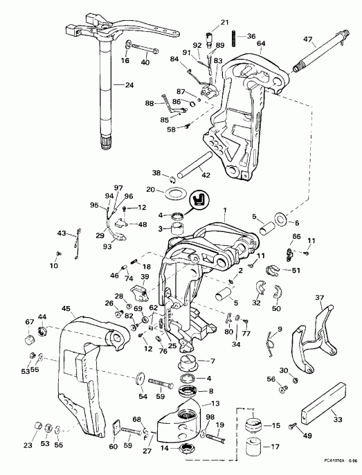 �������� ��������� ����� EVINRUDE SE200WTPXG 1998  - dsection - dsection