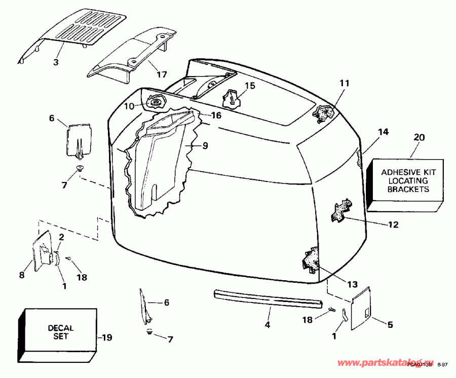 ��������� ����� ������� SE225GLECC 1998  - Evinrude -- 200stl, Sl, 225stl, Sl, Gl /  Evinrude -- 200stl, Sl, 225stl, Sl, Gl