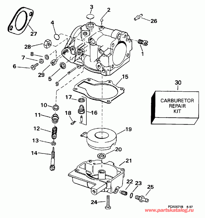 ��������� ��������� EVINRUDE SE25RDECA 1998  - 20sr, 25r