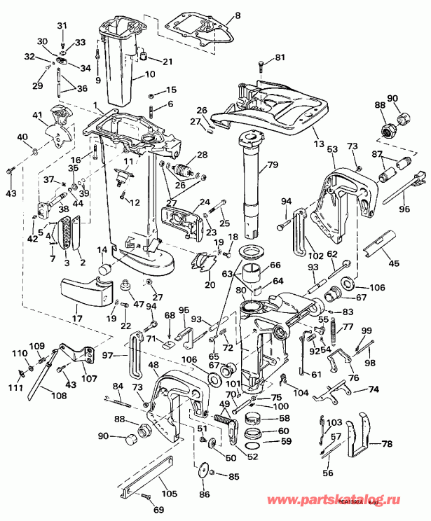 �������� ����� Evinrude SE25RDECA 1998  - dsection / dsection