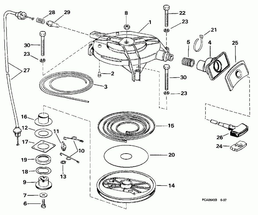 ��������� �������� ����� Evinrude SE25RPLP 1998  - wind ������� - wind Starter