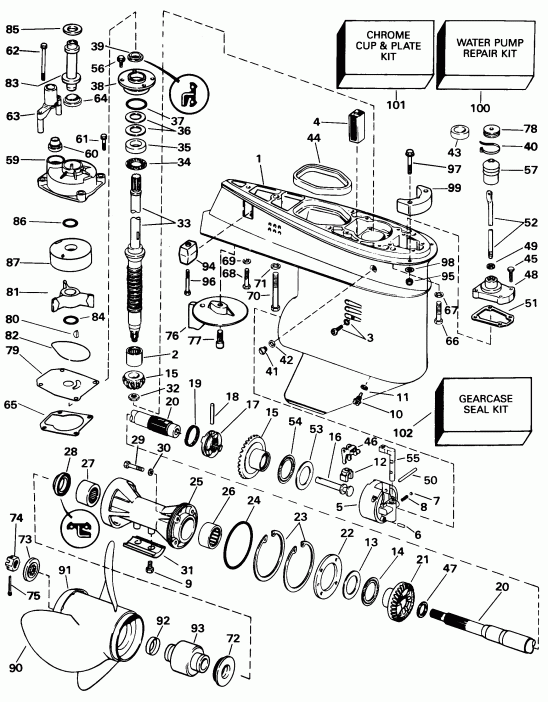 ����� Evinrude SE40RPLT2 1998  -  T & M Models Only / T & M Models Only