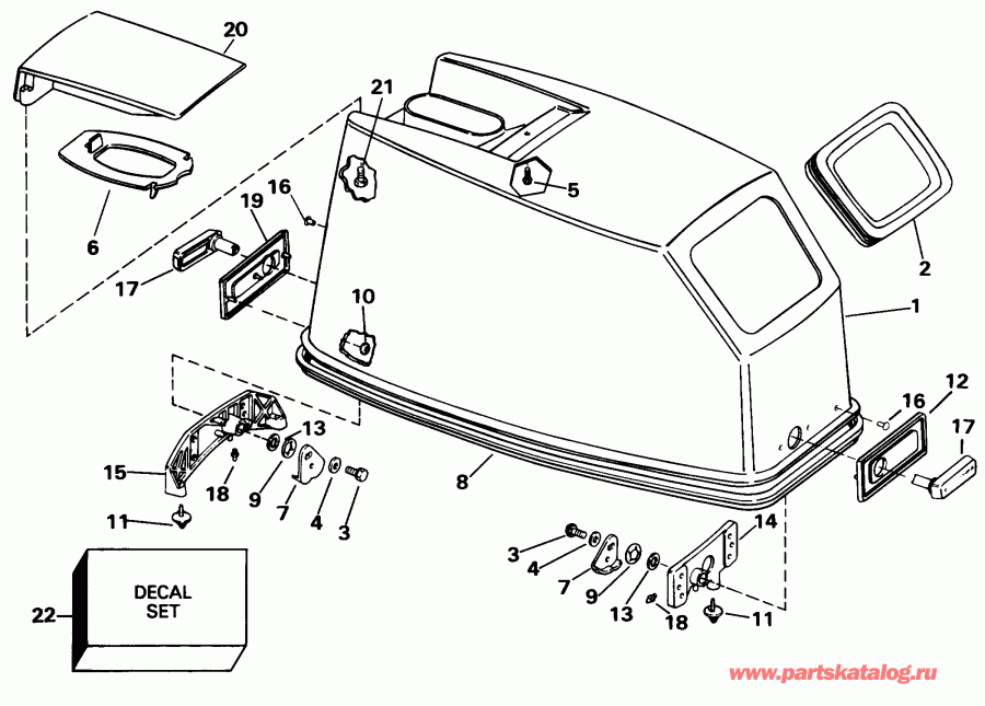 ��������� �������� ����� EVINRUDE SE40RPYT2 1998  - gine Cover