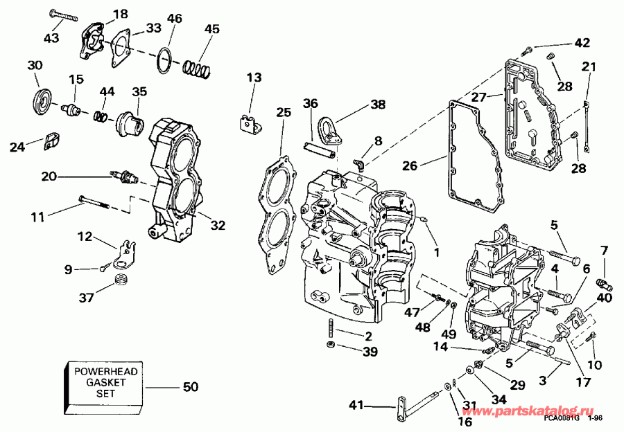 ��������� �������� ����� ������� SE55RSLM2 1998  - linder & ������ ��������� - linder & Crankcase