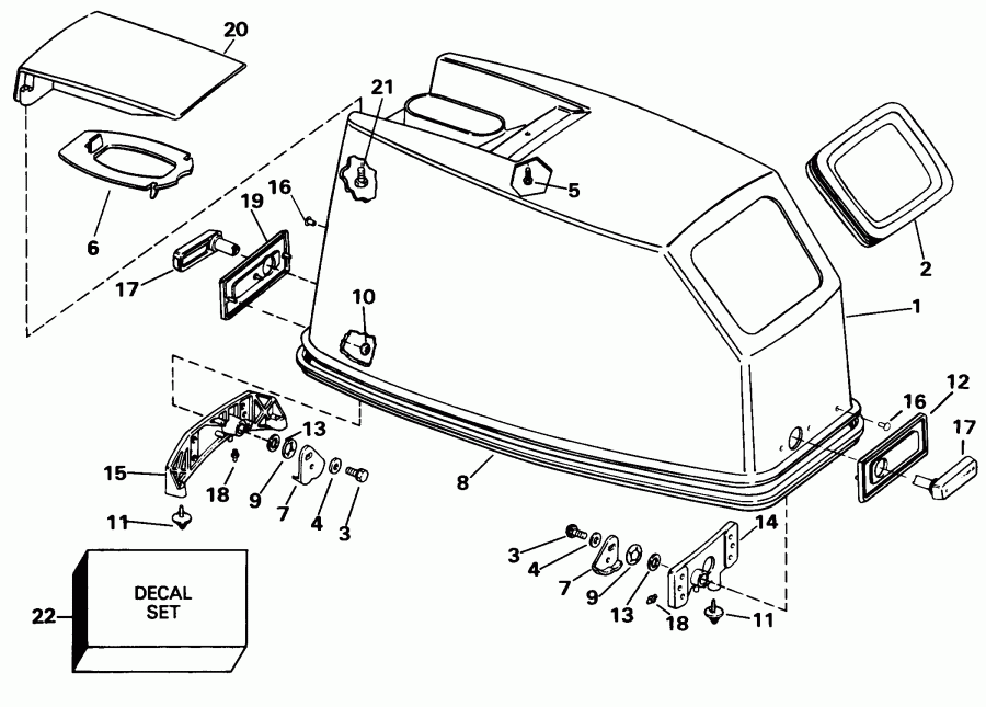 ����� Evinrude SE55RSLM2 1998  - gine Cover / gine ������