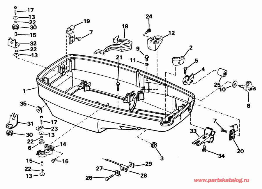  EVINRUDE SE55RSM2 1998  - wer ������ ��������� (�����) - wer Engine Cover