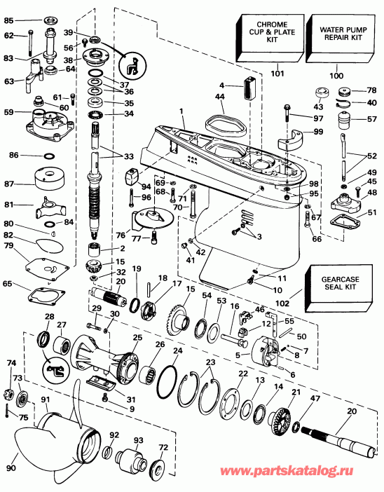 ��������� �������� ����� EVINRUDE SE55RSYM2 1998  - T & M Models Only -  T & M Models Only
