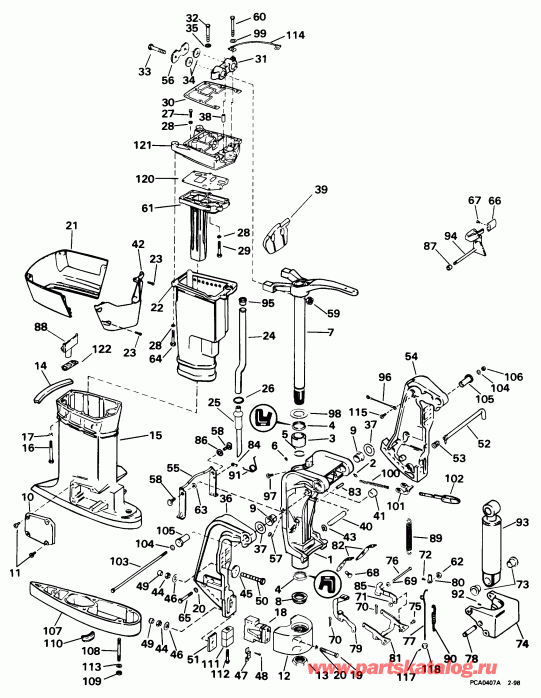 �������� ����� EVINRUDE SE65RSLD 1998  - dsection