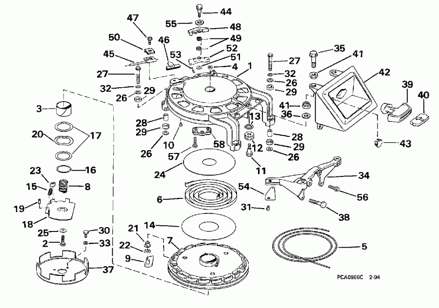 �������� ��������� ����� Evinrude SE65RSLD 1998  - wind �������