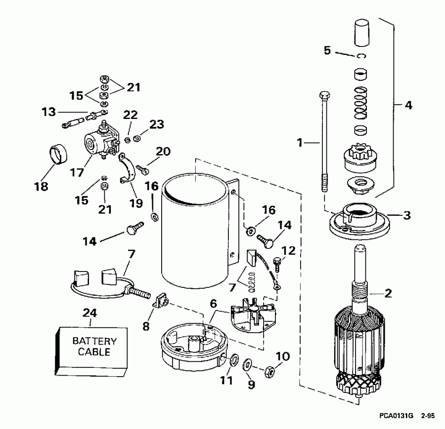 ��������� Evinrude SE65WMLD 1998  - ectric Starter