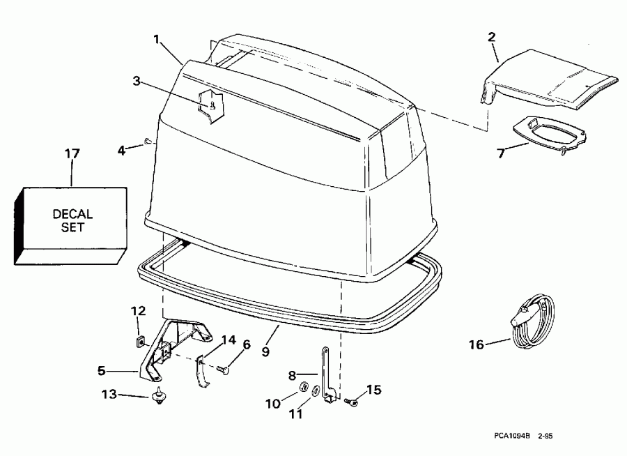 Evinrude SE65WMYD 1998  - gine Cover / gine ������