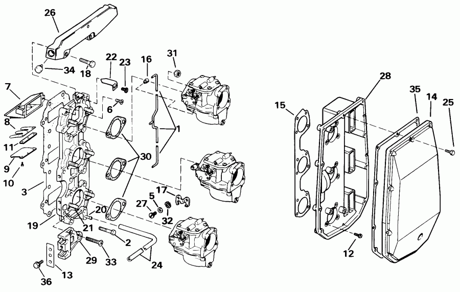 ��������� ����� EVINRUDE SE65WMYD 1998  - take Manifold - take ���������