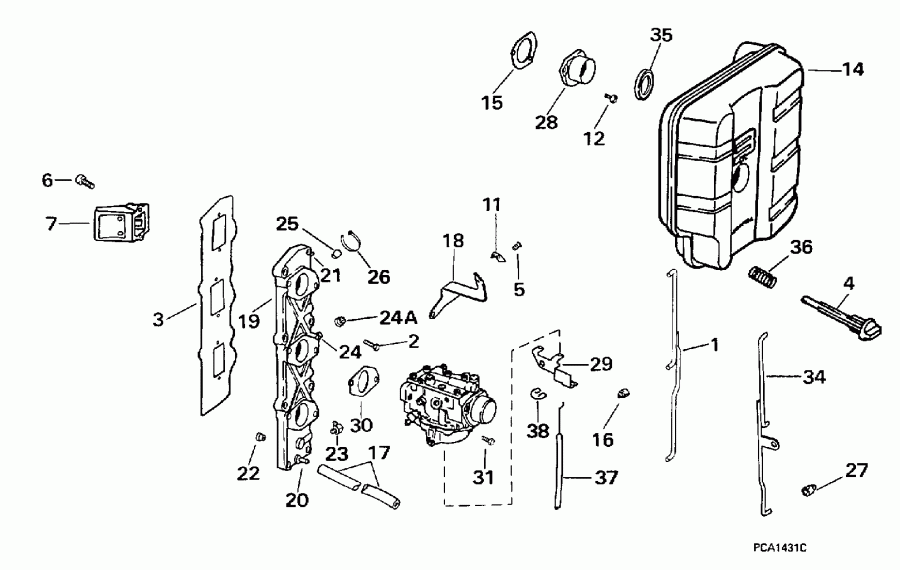 ��������� EVINRUDE SJ35RWECS 1998  - take ��������� & Air ���������