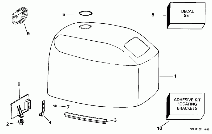 �������� ��������� ����� EVINRUDE SJ35RWLECS 1998  - gine Cover / gine ������