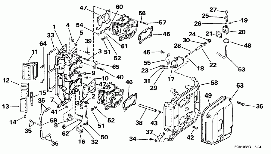 �������� ����� EVINRUDE XE115HXECM 1998  - take Manifold - take ���������