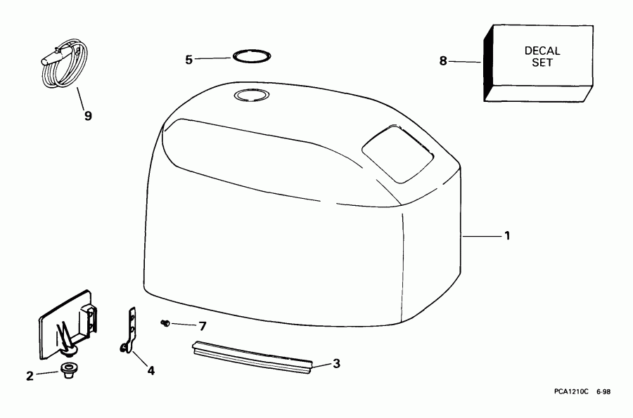 �������� ��������� ����� EVINRUDE BE35AREEA 1999  - gine Cover - gine ������