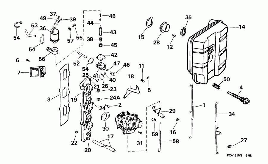��������� ����� ������� BE35AREEA 1999  - take ��������� & Air ��������� - take Manifold & Air Silencer