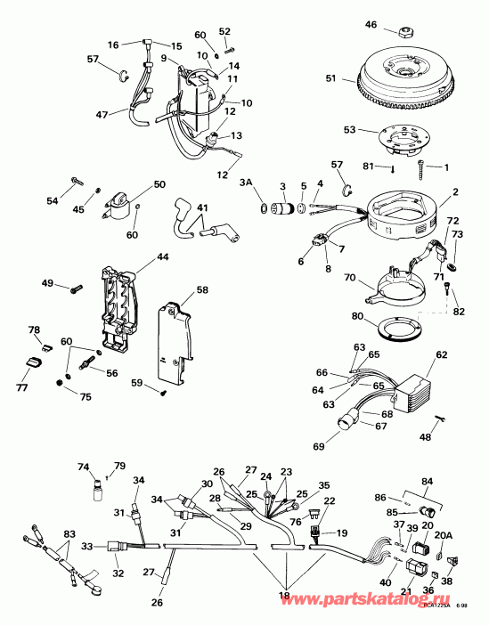 �������� ��������� ����� Evinrude BE35KEEM 1999  - E, El