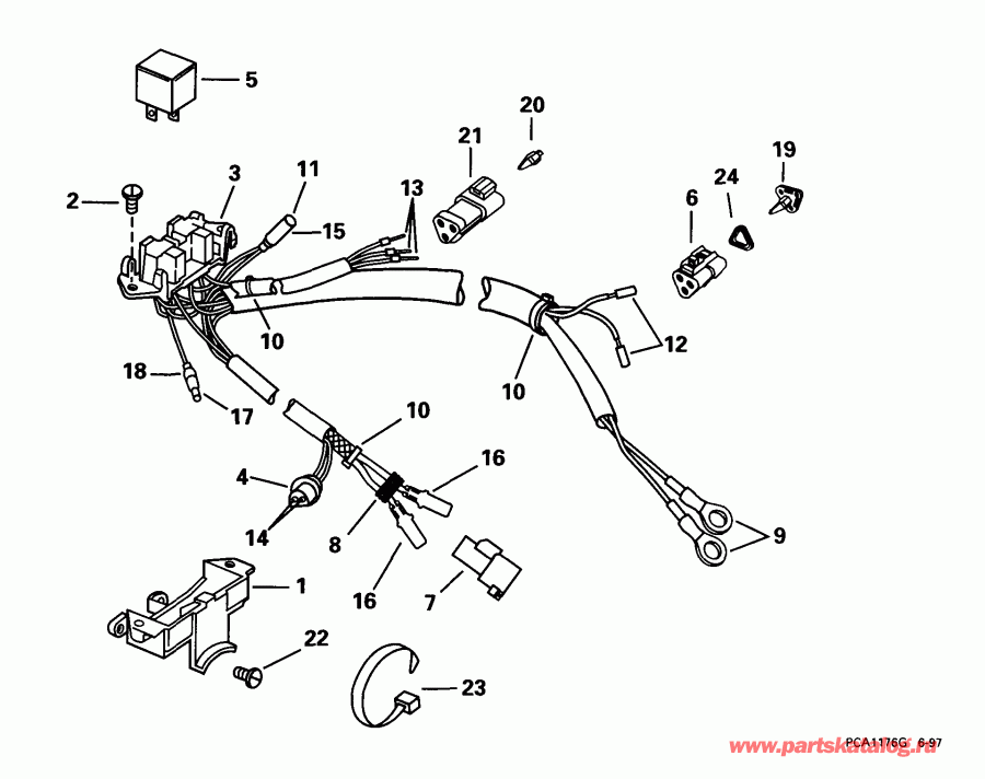 ��������� ����� ������� E100WPLEEC 1999  - wer Trim/tilt Electrical - wer Trim / tilt ���������