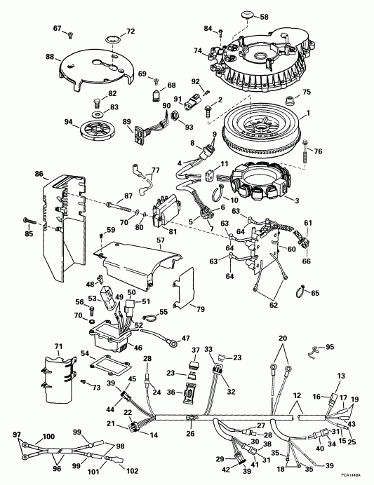 ��������� EVINRUDE E100WPXEEC 1999  - nition System / nition System