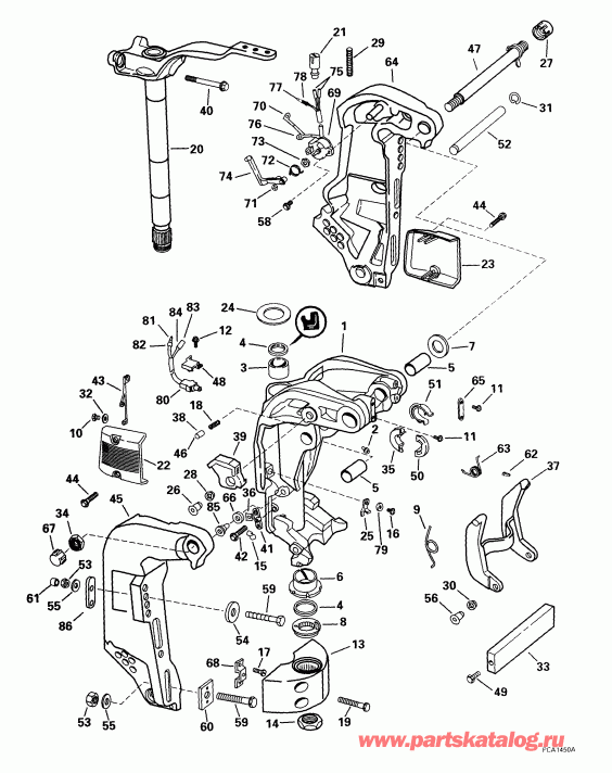 �������� ��������� ����� EVINRUDE E100WPXEEC 1999  - dsection - dsection