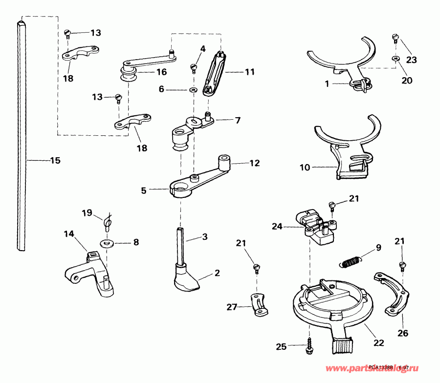 ��������� ����� ������� E100WPXEEC 1999  - rottle ��������� �������� - rottle Linkage