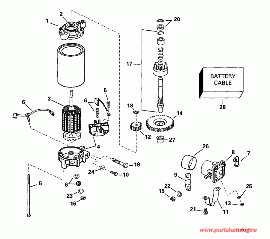 ��������� Evinrude E105WPLEES 1999  - ectric Starter & Solenoid / ectric ������� & Solenoid