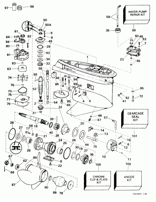 �������� ��������� ����� Evinrude E105WPXEES 1999  - arcase