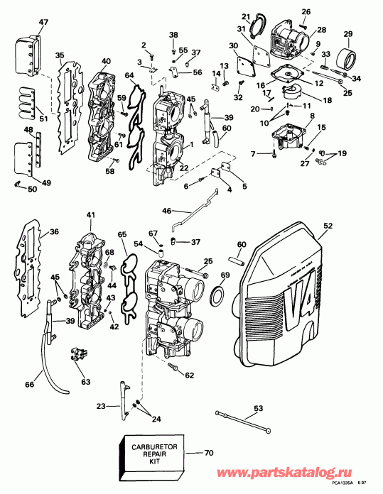����� ������� E105WRYEES 1999  - rburetor & �������� ��������� / rburetor & Intake Manifold