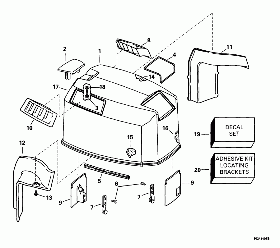 ��������� �������� ����� EVINRUDE E105WRYEES 1999  - gine ������ - gine Cover